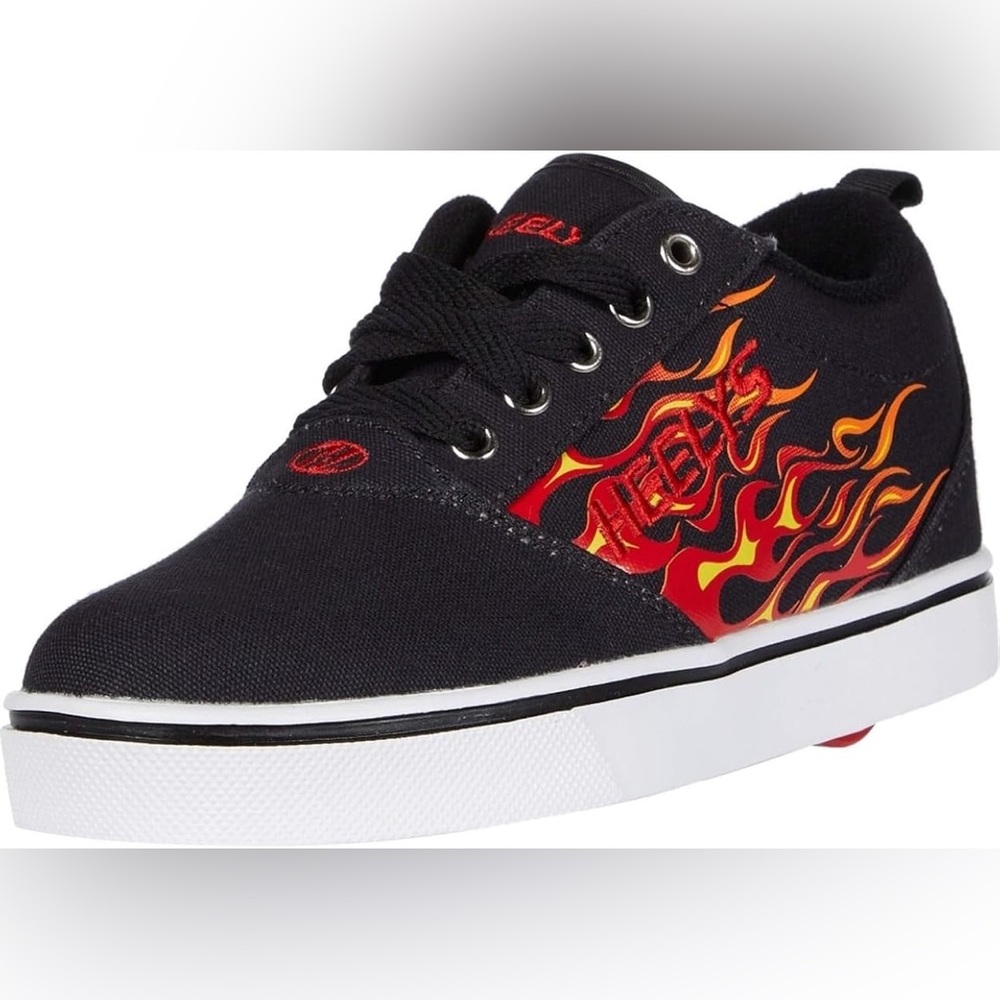 Size 7 Youth Heelys Black and Red Kids Shoes